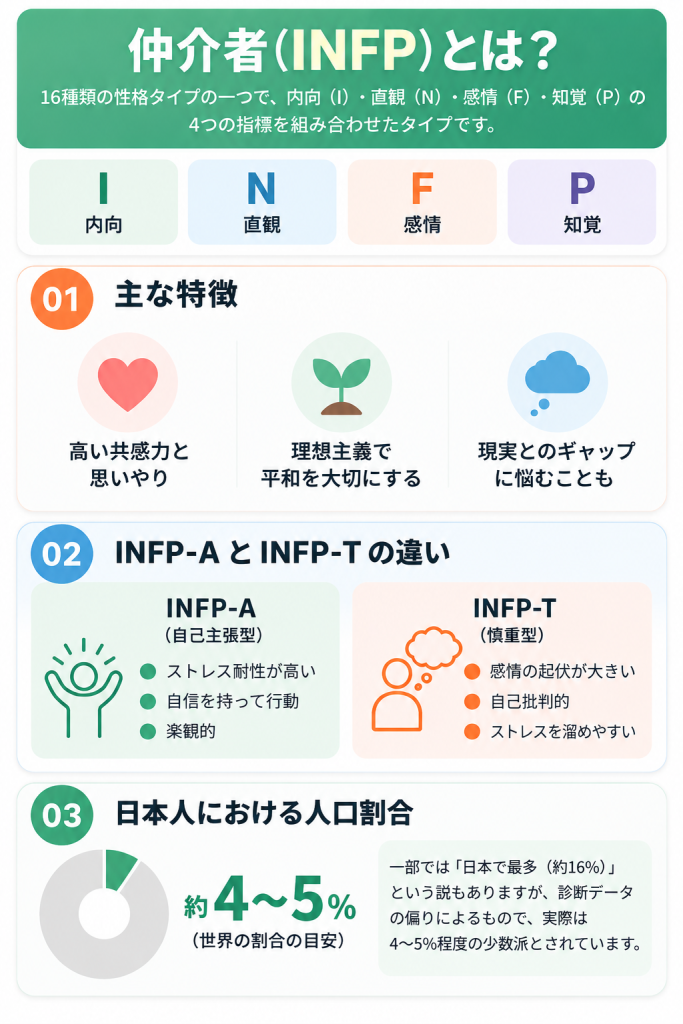 MBTIの仲介者（INFP）とはどんな性格
