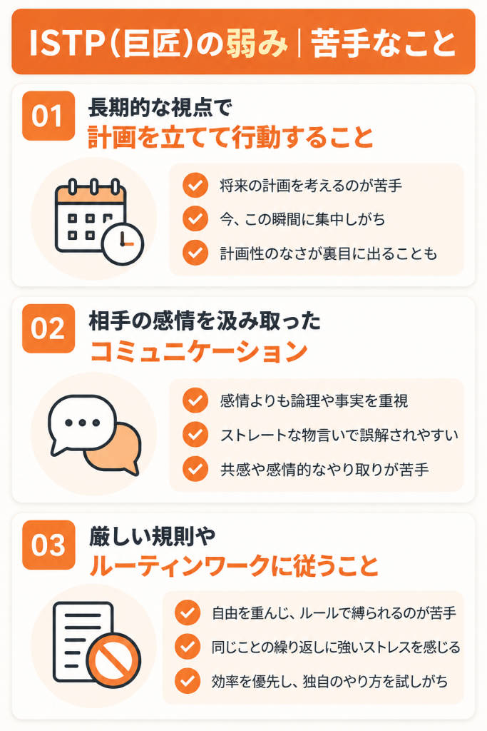 istp_ISTP（巨匠）の弱み・苦手なこと_sp_グラフ