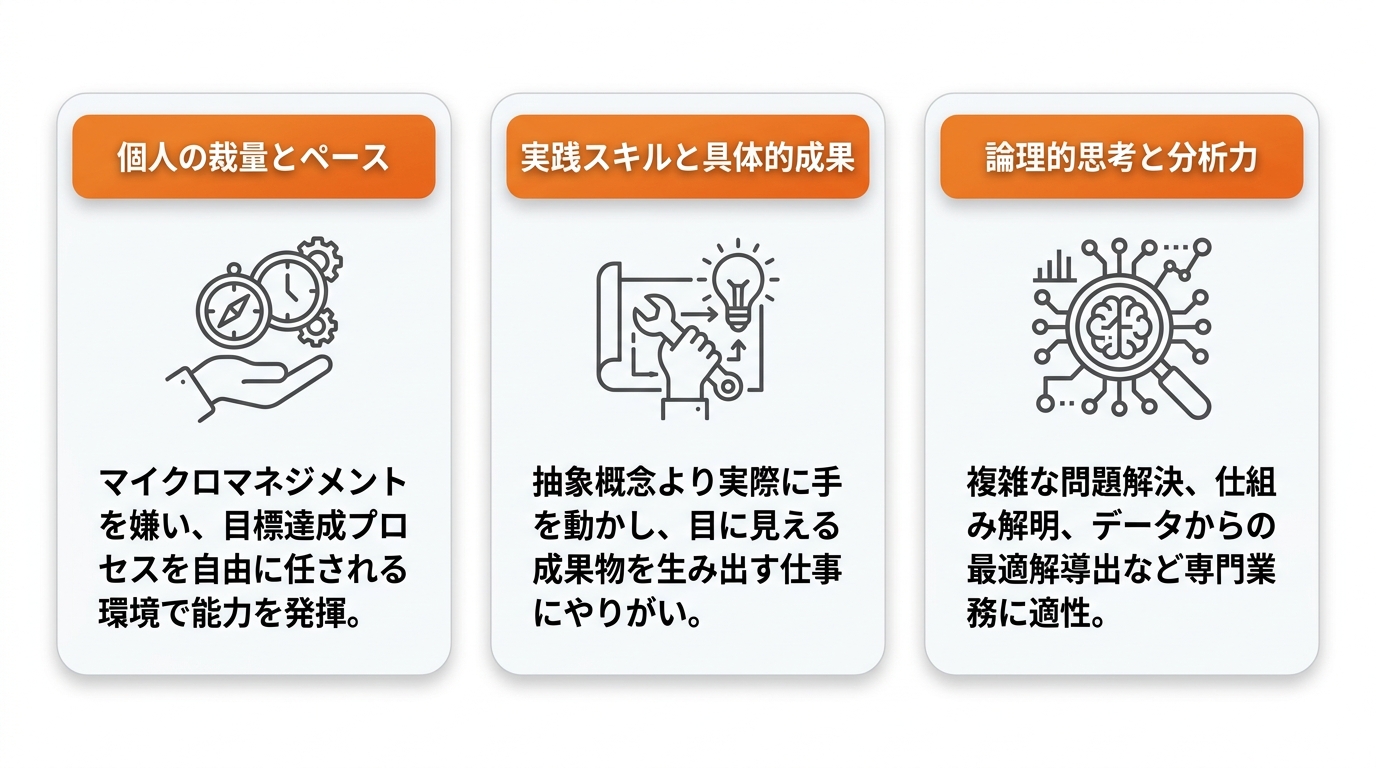 ISTP（巨匠）の能力が活かせる仕事の条件