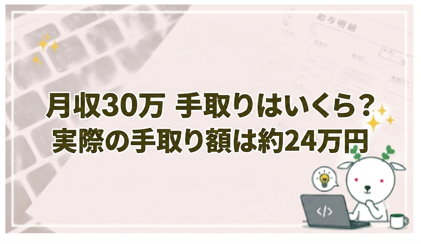 月収 30 万 手取り