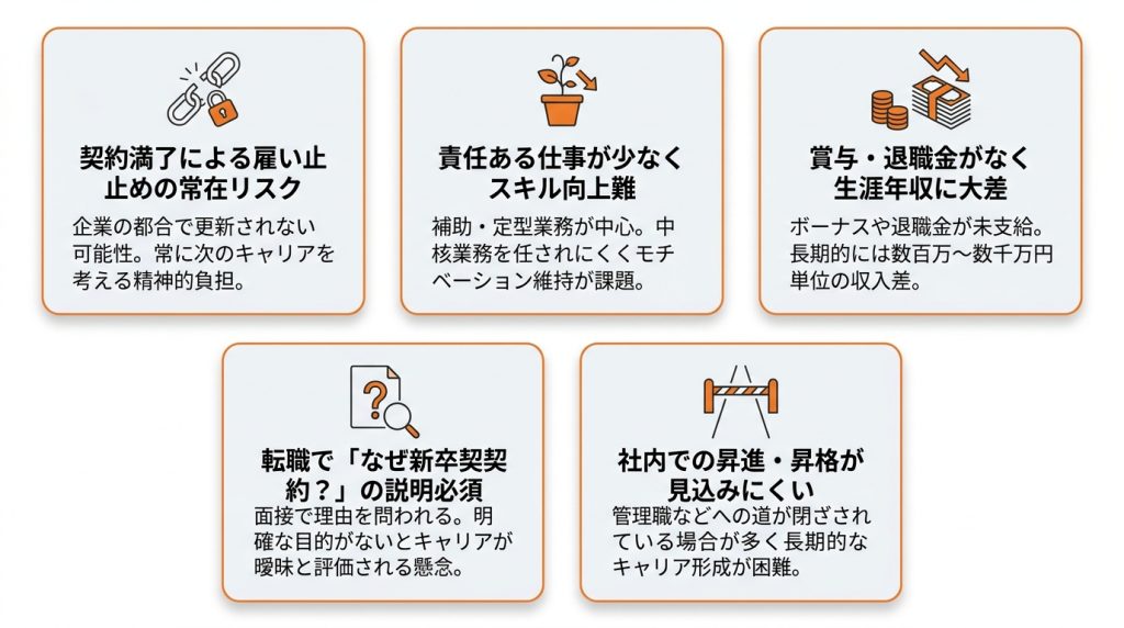 新卒_契約社員_後悔する前に知るべき新卒契約社員の5つのデメリット_グラフ