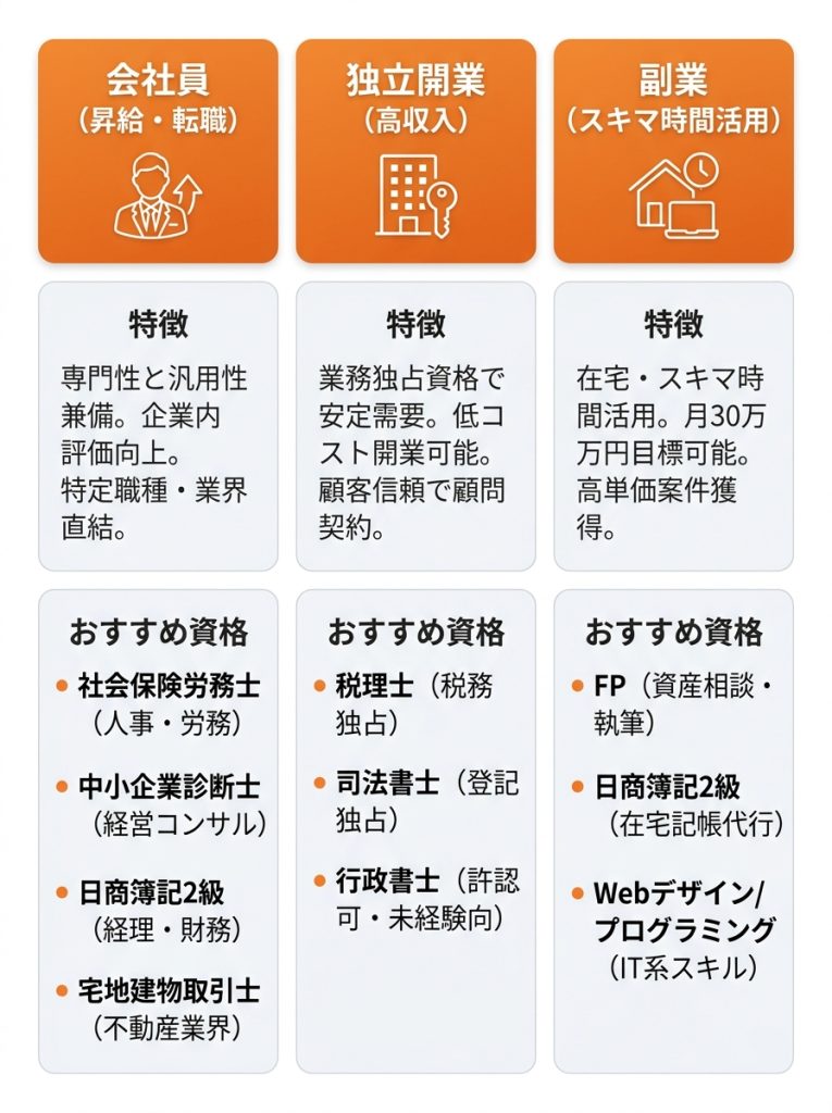 資格_稼げる_【目的別】あなたのキャリアプランに最適な稼げる資格の見つけ方_グラフ